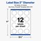 Avery® Printable Round Labels, 2" Diameter, Glossy White, Sure Feed® Technology, Pre-printed Gold Graduation Cap Design Great for Grad Parties, Laser & Inkjet Compatible, 120 Total